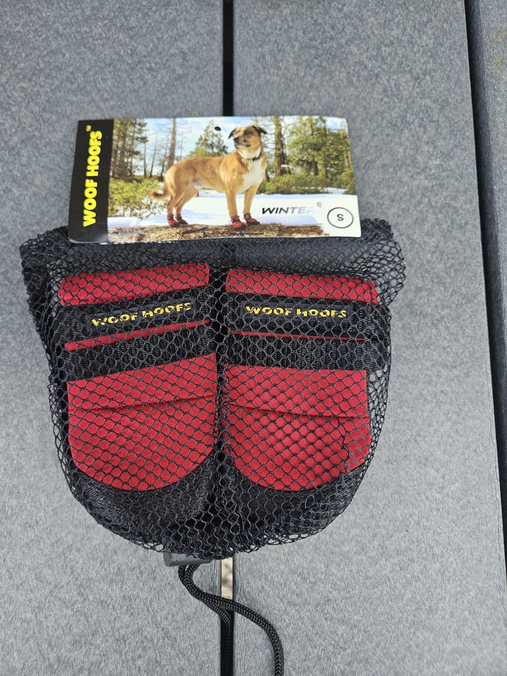 Woof Hoofs Red Ranger Winter Dog Boots Small 2.25" Set of 4 NEW
